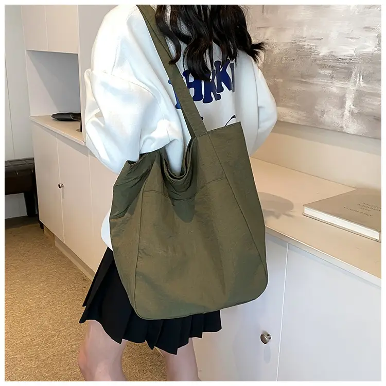 Large Capacity Beige Fabric Tote Bag for Women — feature 16
