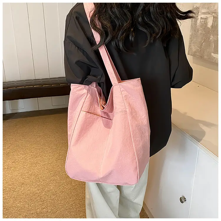 Large Capacity Beige Fabric Tote Bag for Women — feature 6