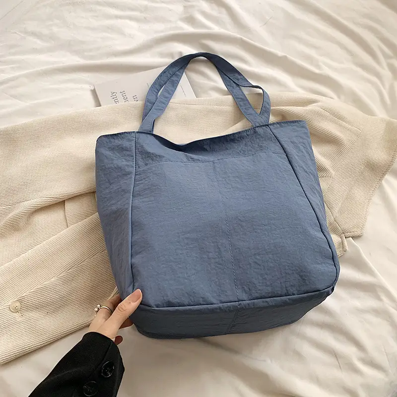 Large Capacity Beige Fabric Tote Bag for Women
