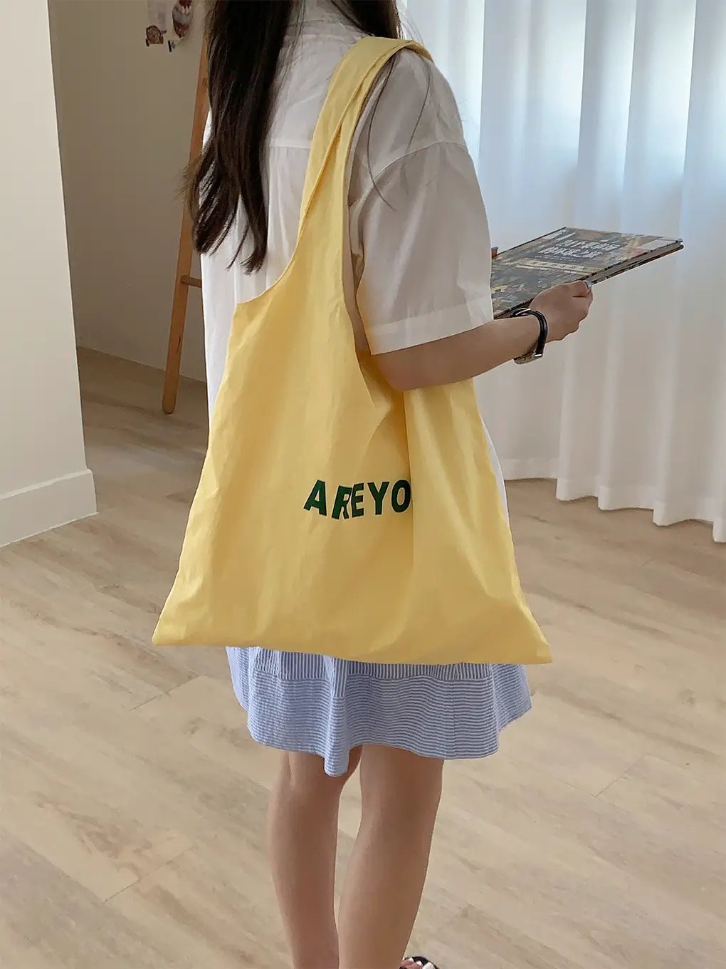 Fresh Summer Large Capacity Blue Shoulder Bag - Image 6