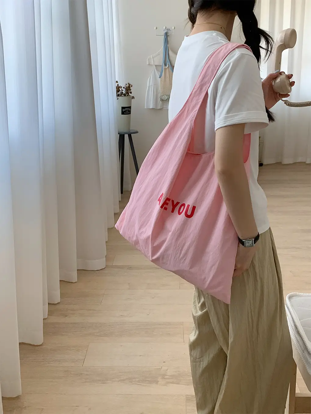 Fresh Summer Large Capacity Blue Shoulder Bag — feature 21