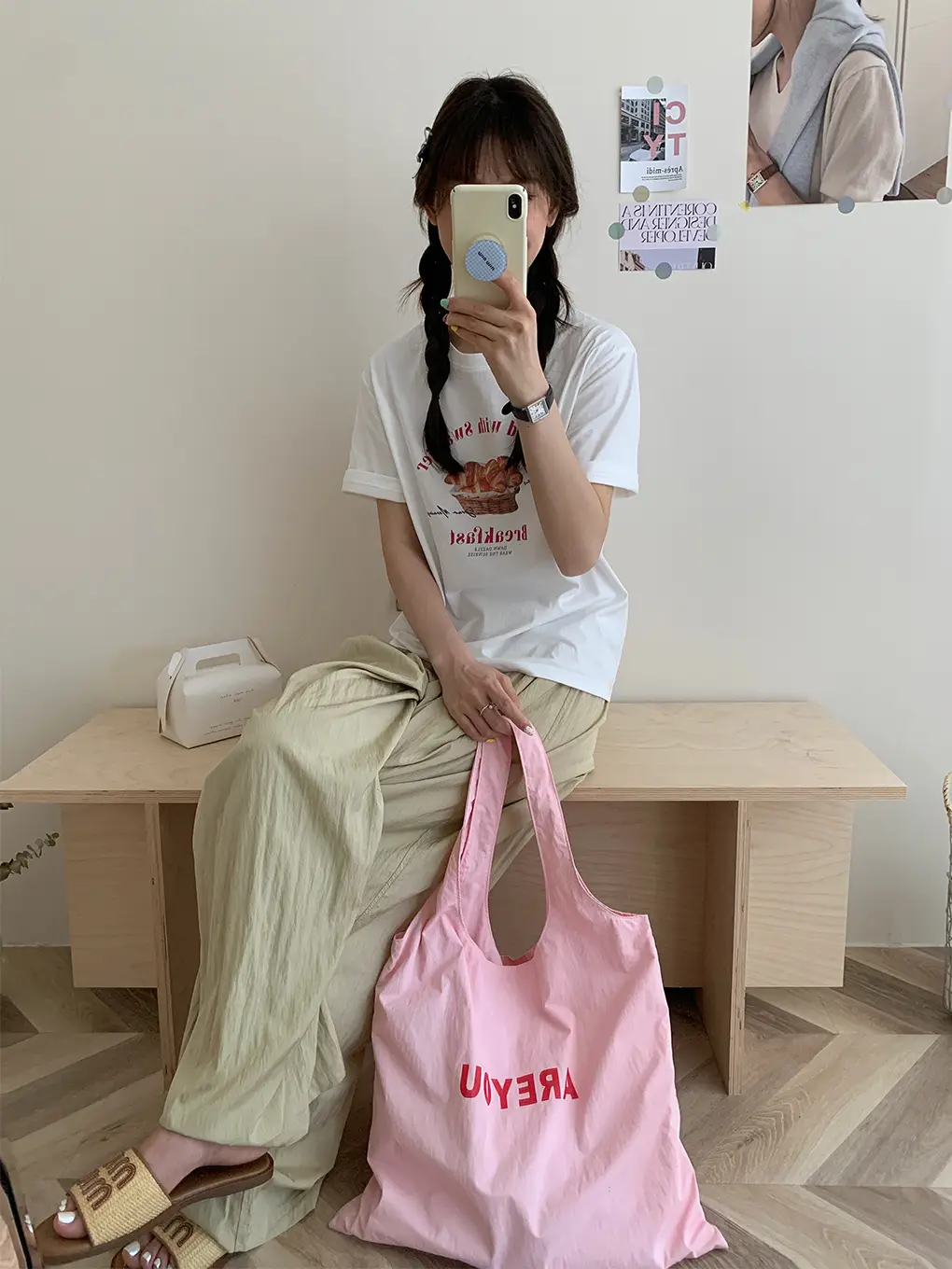 Fresh Summer Large Capacity Blue Shoulder Bag — feature 25