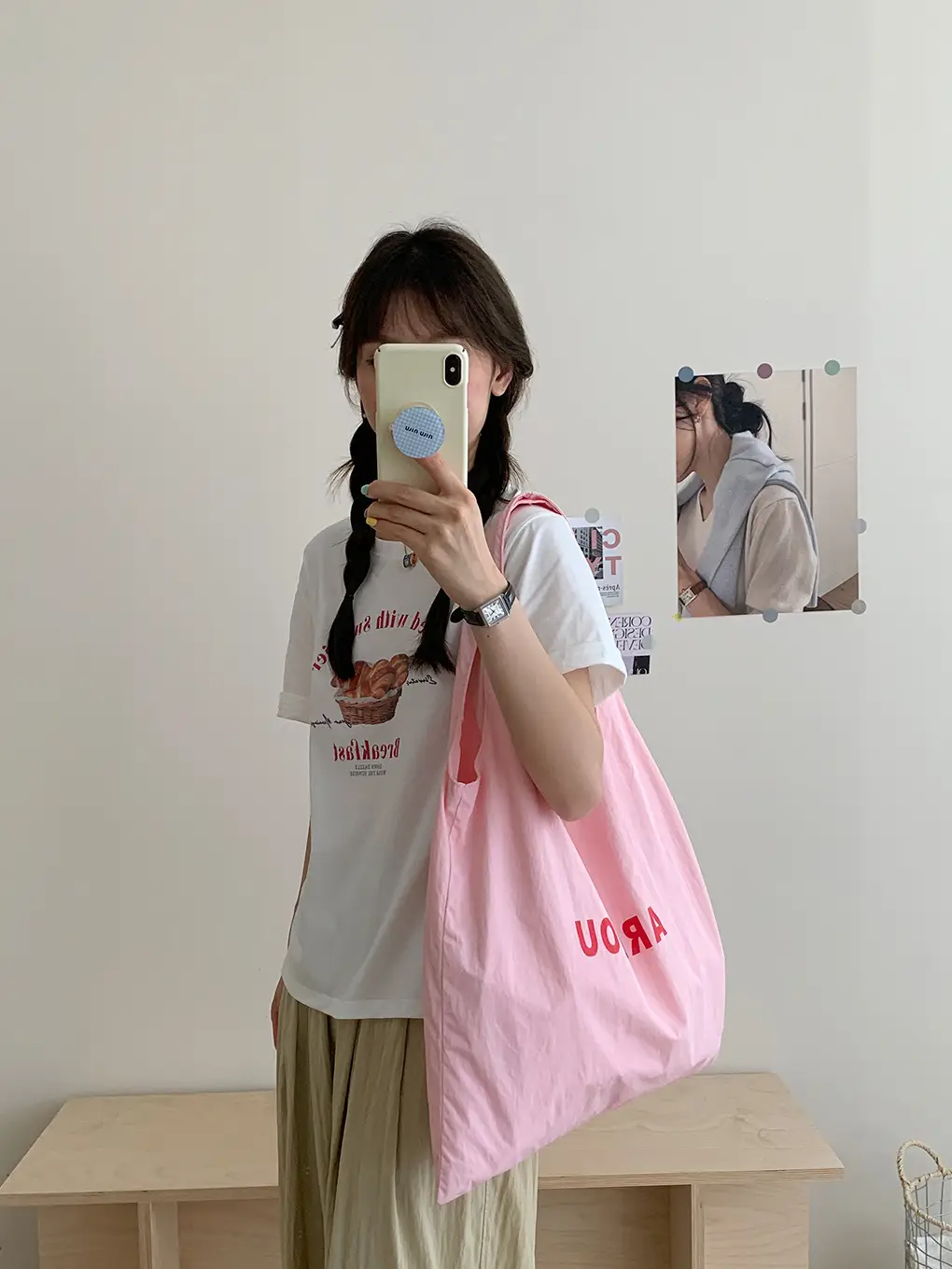 Fresh Summer Large Capacity Blue Shoulder Bag — feature 28