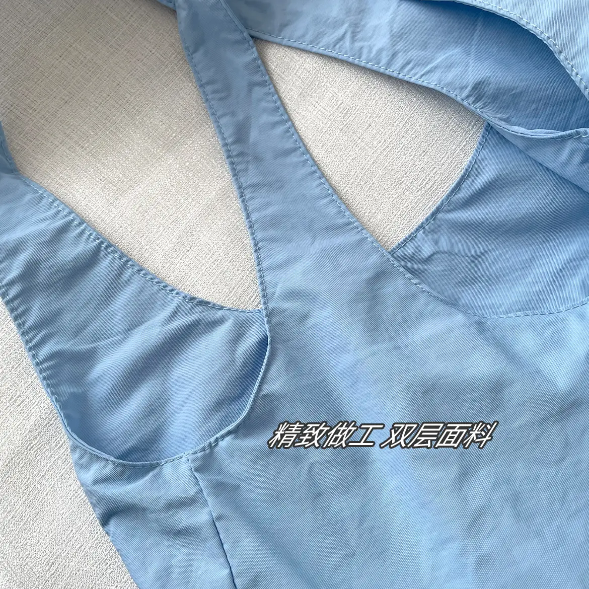 Fresh Summer Large Capacity Blue Shoulder Bag — feature 30