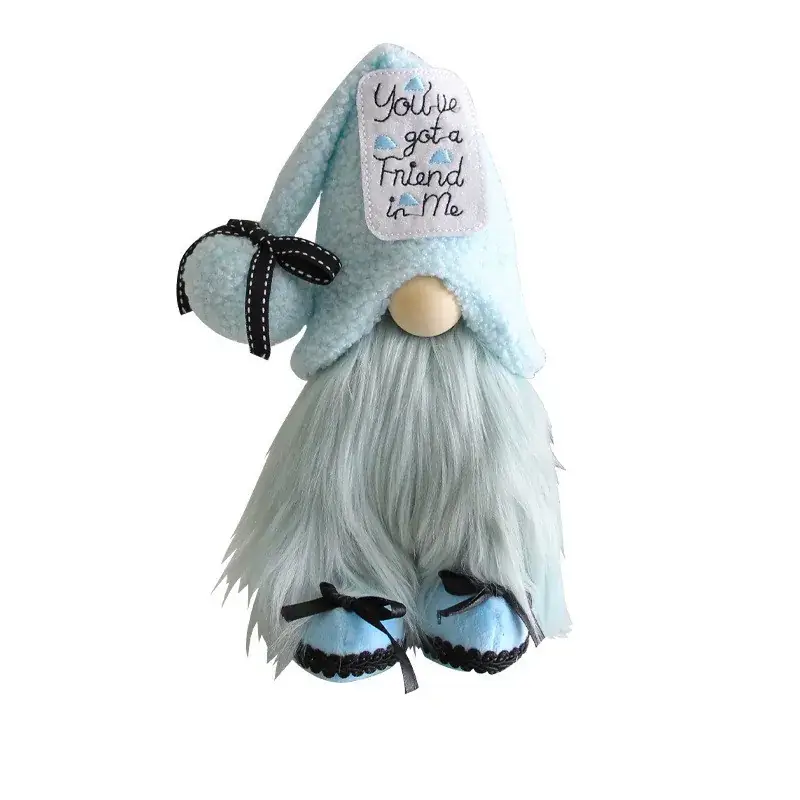 Blue Fabric Friends Doll for Kids Holiday Decor - Image 6