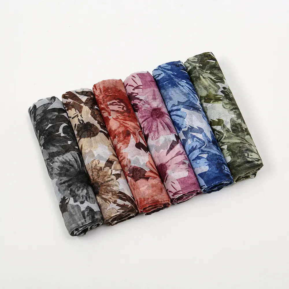 New Bali Yarn Flower Scarf Women Spring Summer Muslim Turban