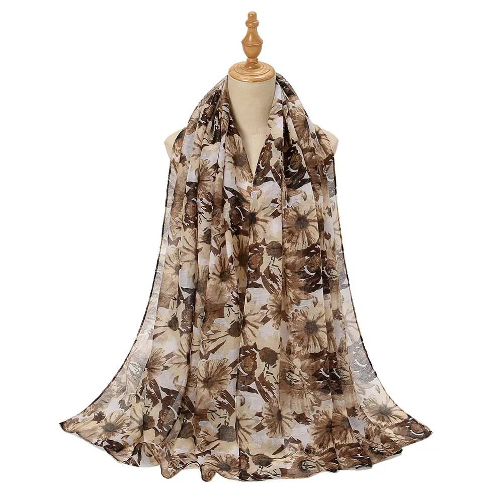 New Bali Yarn Flower Scarf Women Spring Summer Muslim Turban