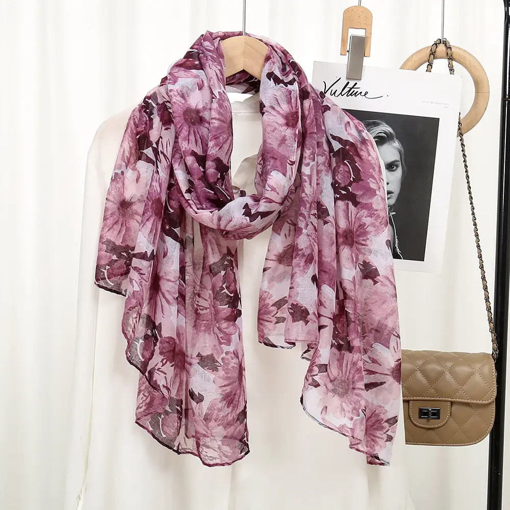 New Bali Yarn Flower Scarf Women Spring Summer Muslim Turban — feature 11