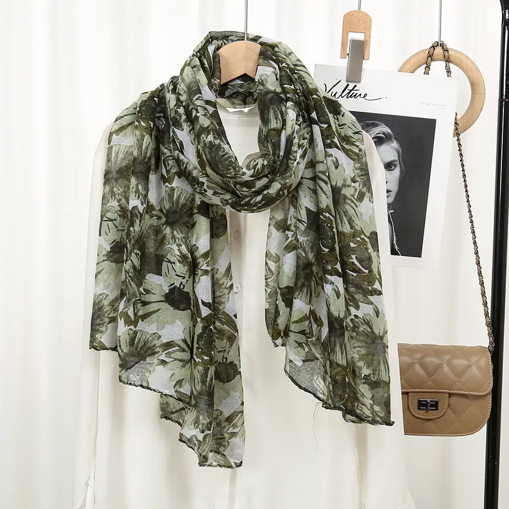 New Bali Yarn Flower Scarf Women Spring Summer Muslim Turban — feature 5