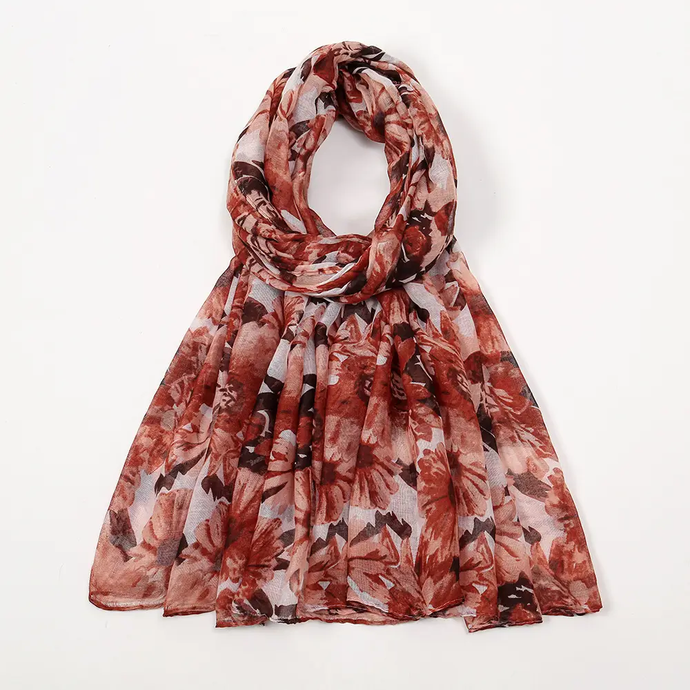 New Bali Yarn Flower Scarf Women Spring Summer Muslim Turban