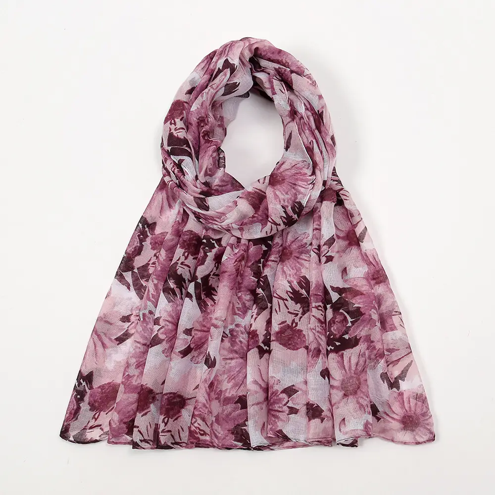 New Bali Yarn Flower Scarf Women Spring Summer Muslim Turban