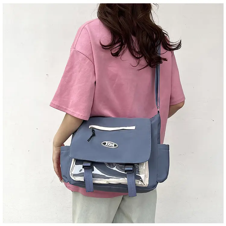 Blue Japanese Department Shoulder Crossbody Bag for College Girls — feature 21