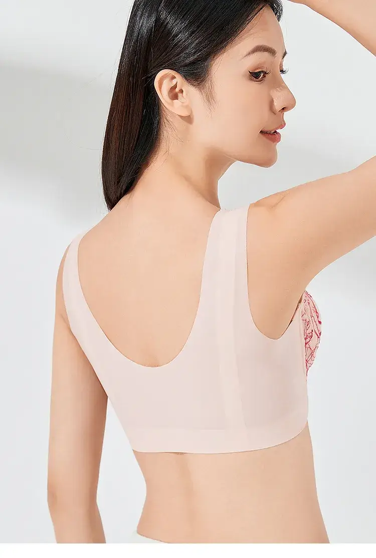 Front Open Buckle Bra Summer Thin Back Underwear Women — feature 17