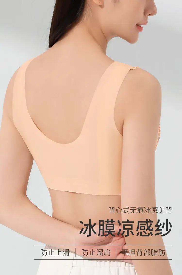 Front Open Buckle Bra Summer Thin Back Underwear Women — feature 2