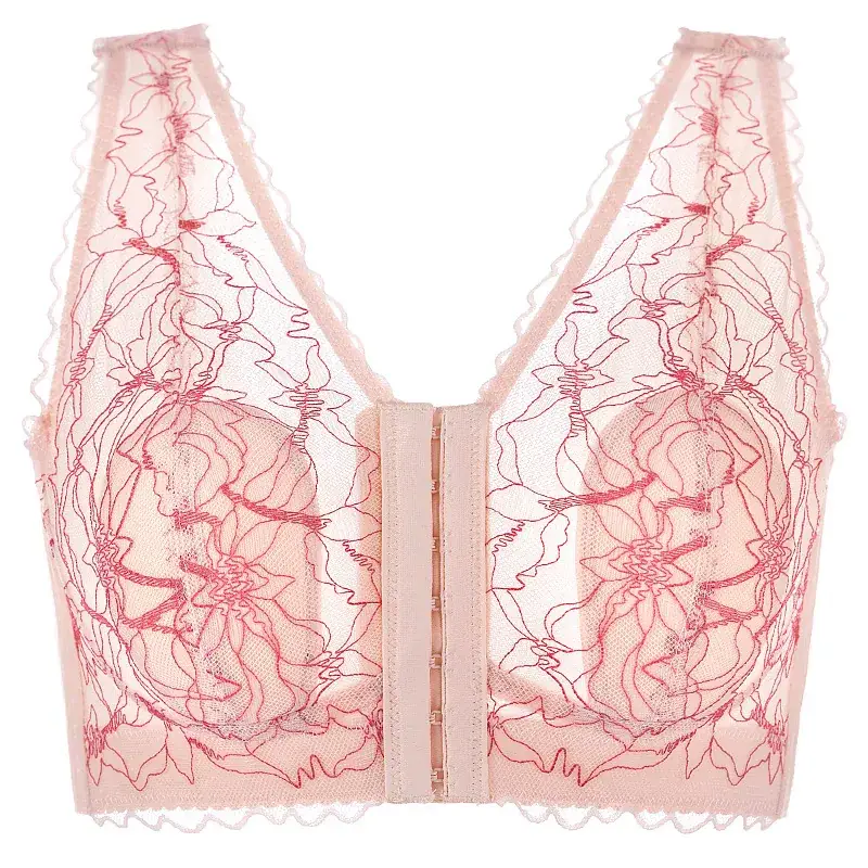 Front Open Buckle Bra Summer Thin Back Underwear Women - Image 3