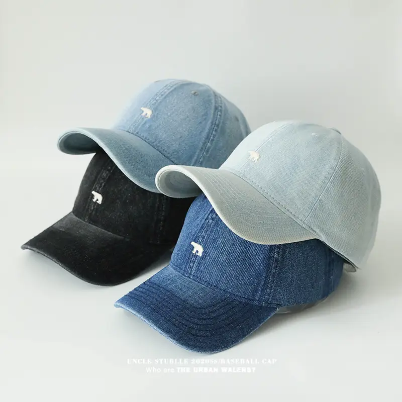 Polar Bear Cap Men Women Baseball Black Large Head - Image 6