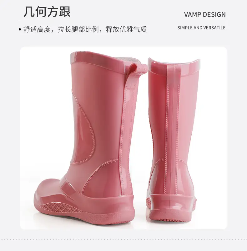 Korean-style Waterproof Women's Mid-Barrel Boots — feature 11