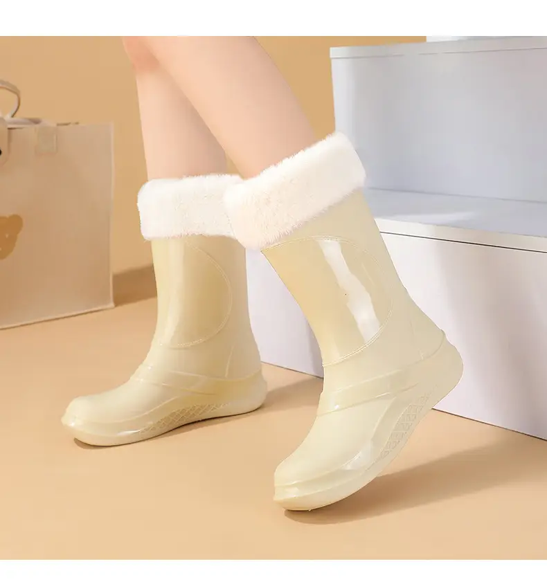 Korean-style Waterproof Women's Mid-Barrel Boots — feature 16