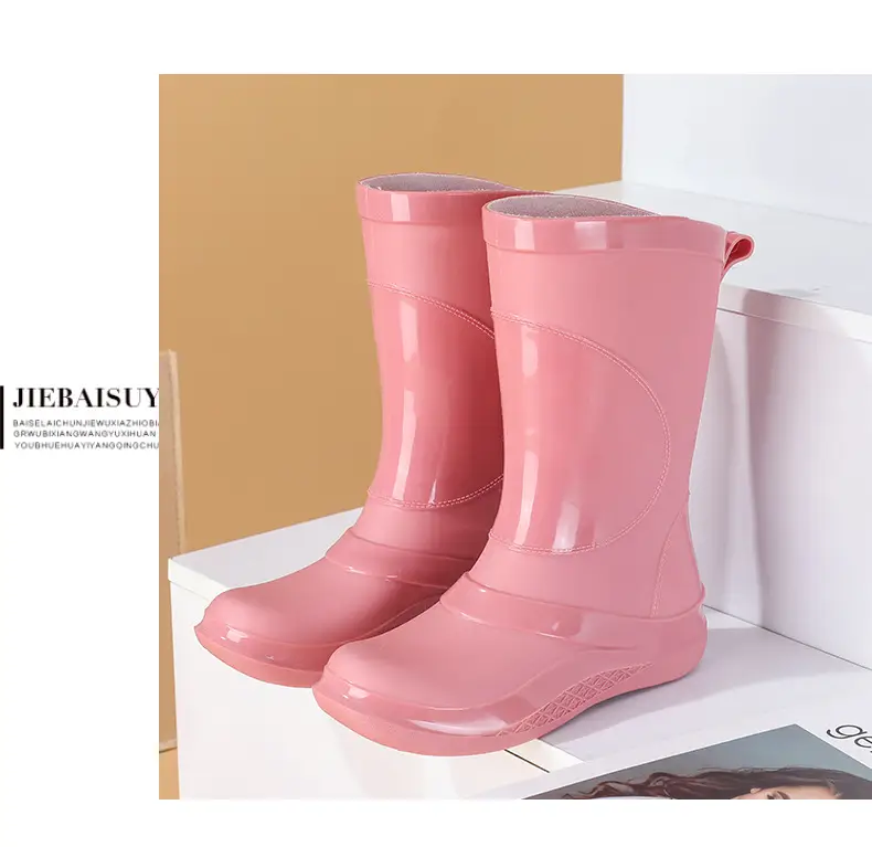 Korean-style Waterproof Women's Mid-Barrel Boots — feature 17
