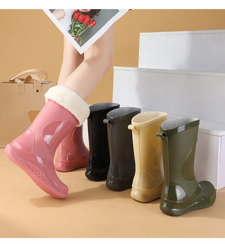 Korean-style Waterproof Women's Mid-Barrel Boots — feature 18