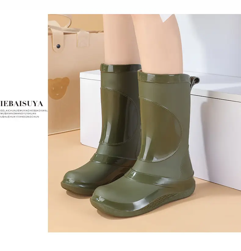 Korean-style Waterproof Women's Mid-Barrel Boots — feature 19
