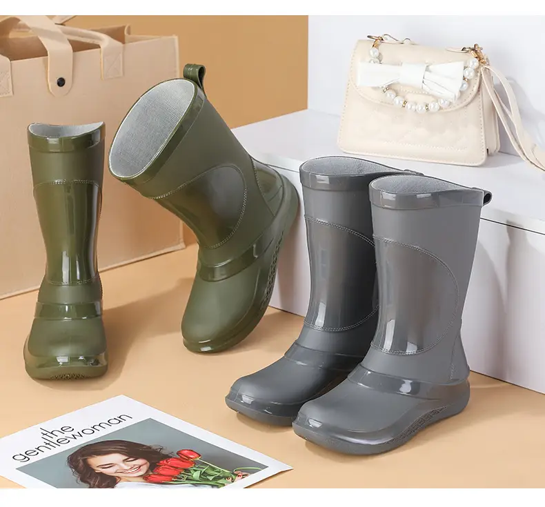 Korean-style Waterproof Women's Mid-Barrel Boots — feature 20