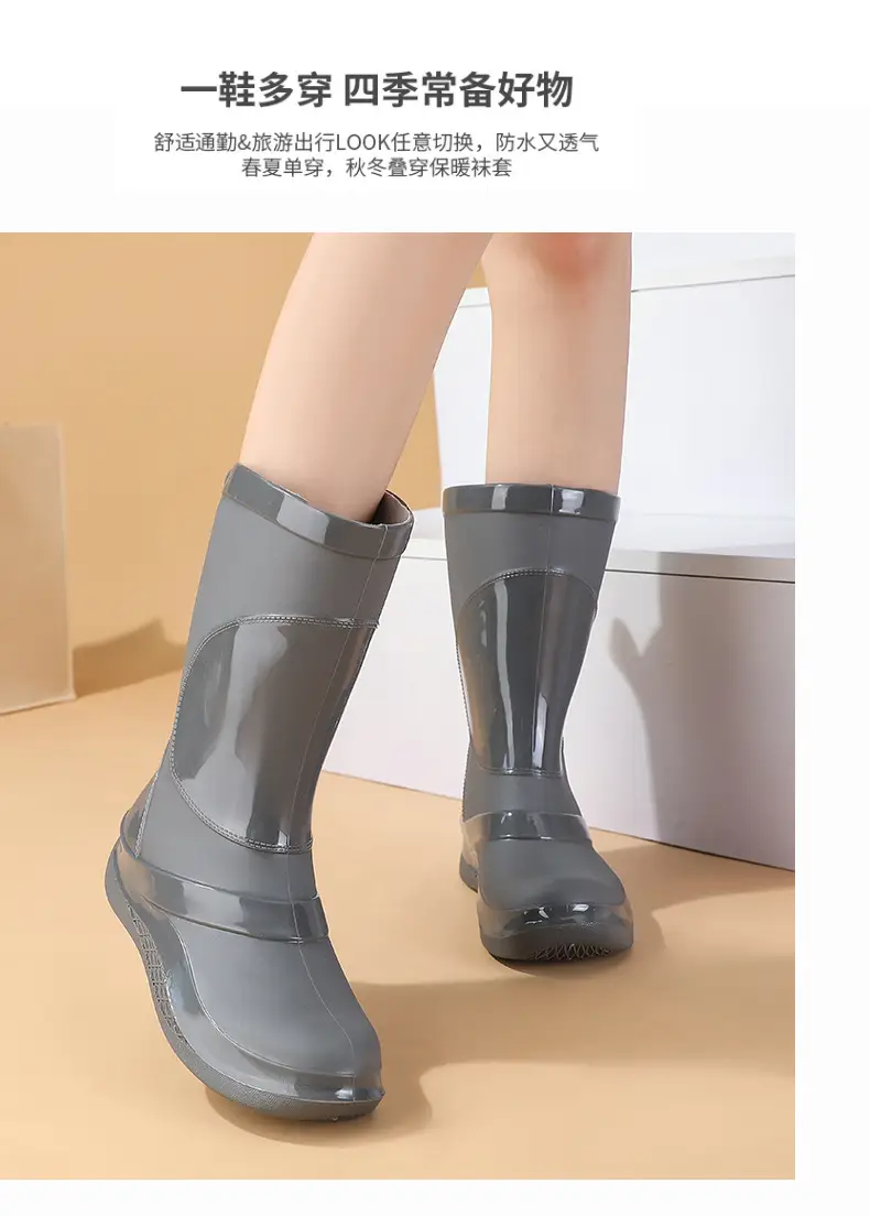 Korean-style Waterproof Women's Mid-Barrel Boots — feature 22