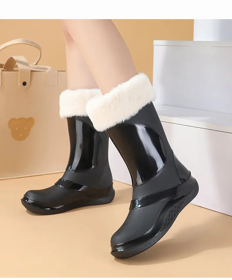 Korean-style Waterproof Women's Mid-Barrel Boots — feature 25