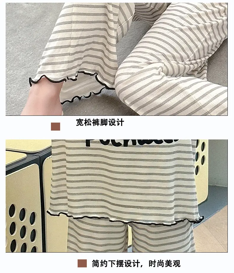 Girls' Pajamas Modal Three-piece Summer Children's Short-sleeved Home Clothes Girls' Big Children's Summer Thin Air-conditioning Clothes — feature 36