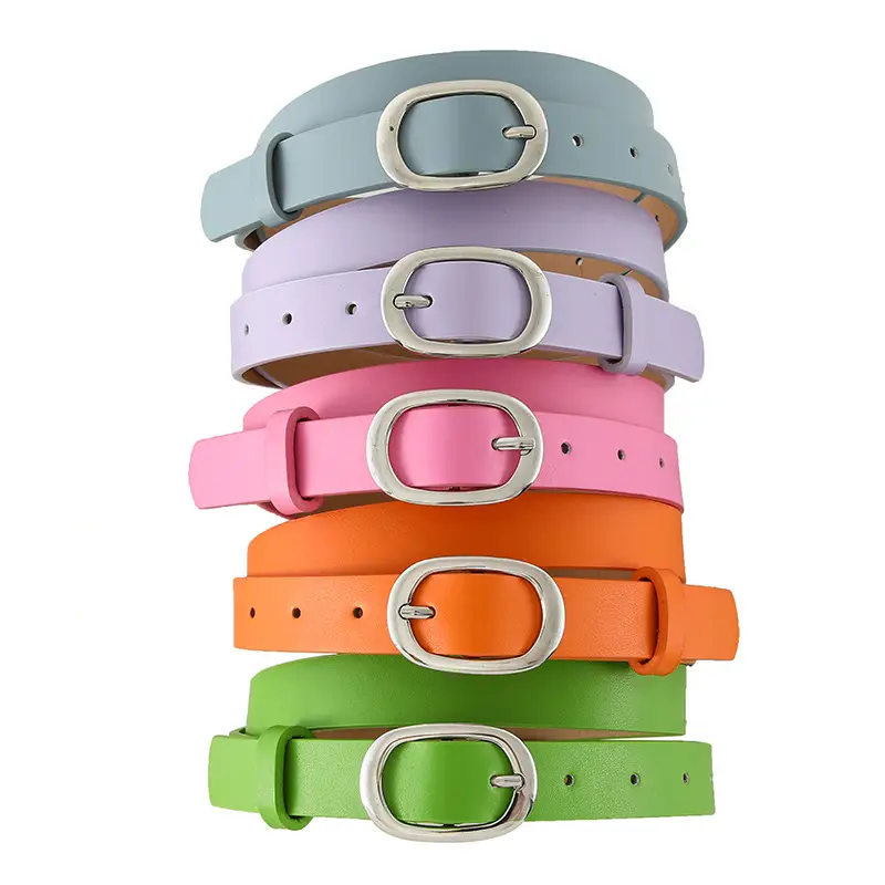 New Women's Belt Oval Silver Buckle All-match - Image 7