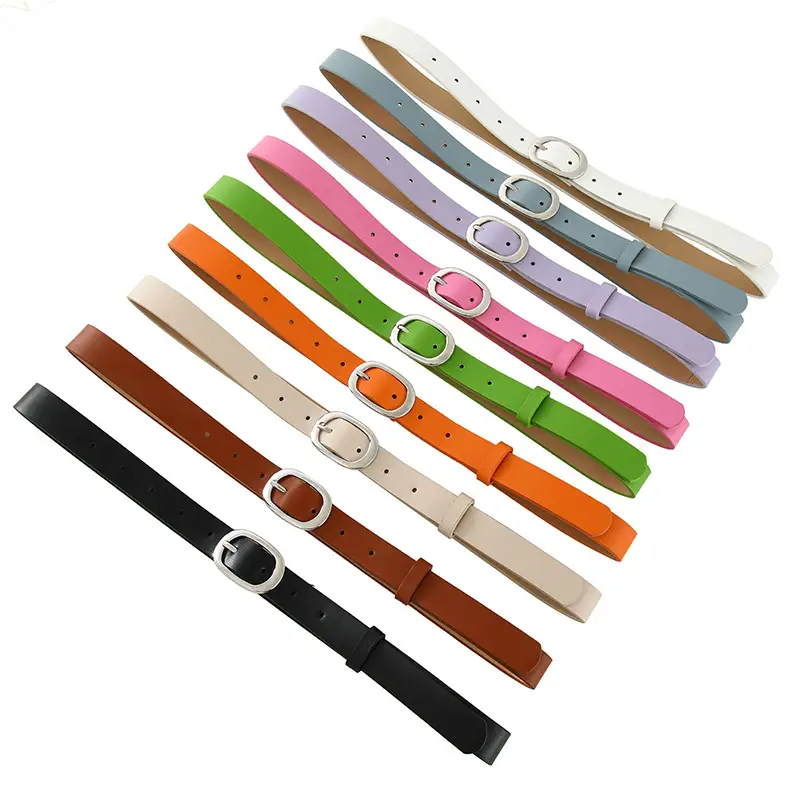 New Women's Belt Oval Silver Buckle All-match - Image 8