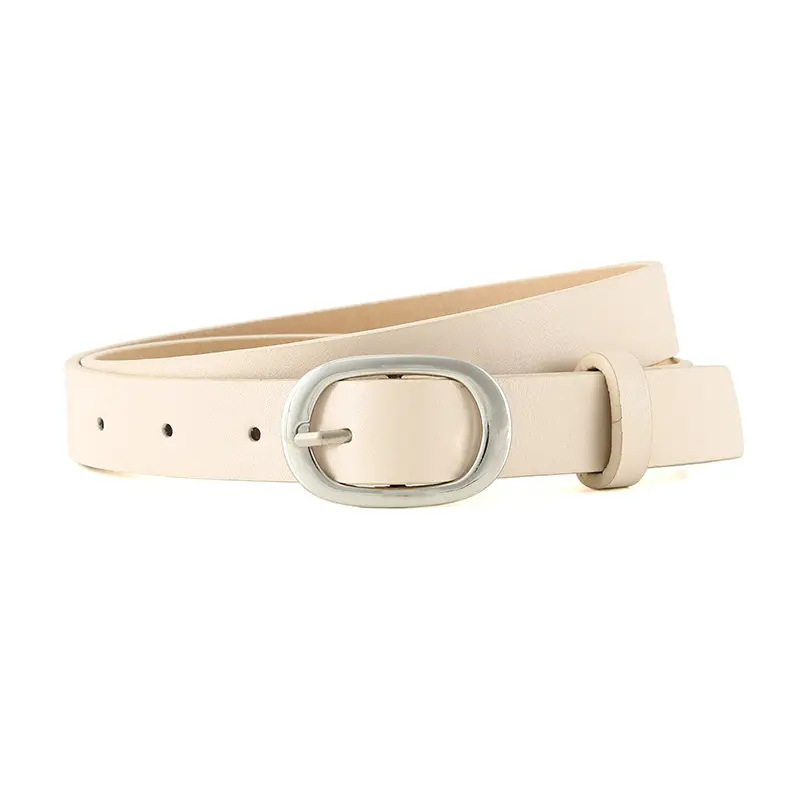 New Women's Belt Oval Silver Buckle All-match - Image 10