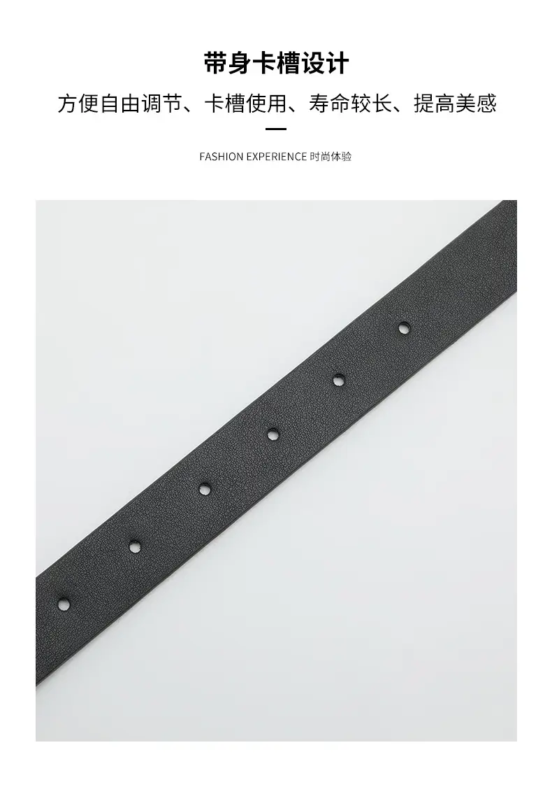 New Women's Belt Oval Silver Buckle All-match — feature 40