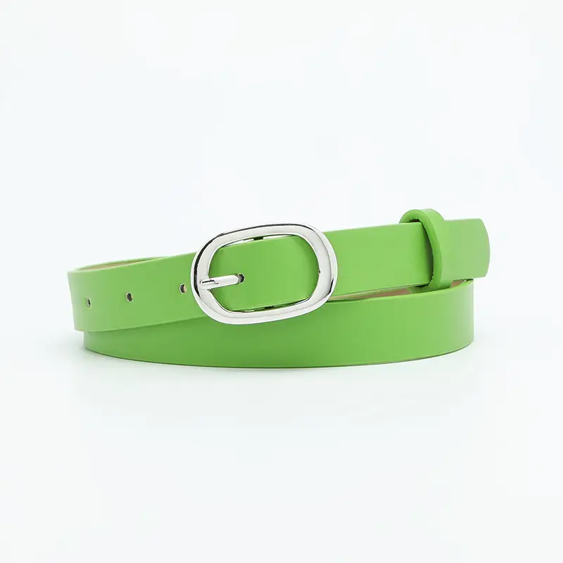 New Women's Belt Oval Silver Buckle All-match - Image 3