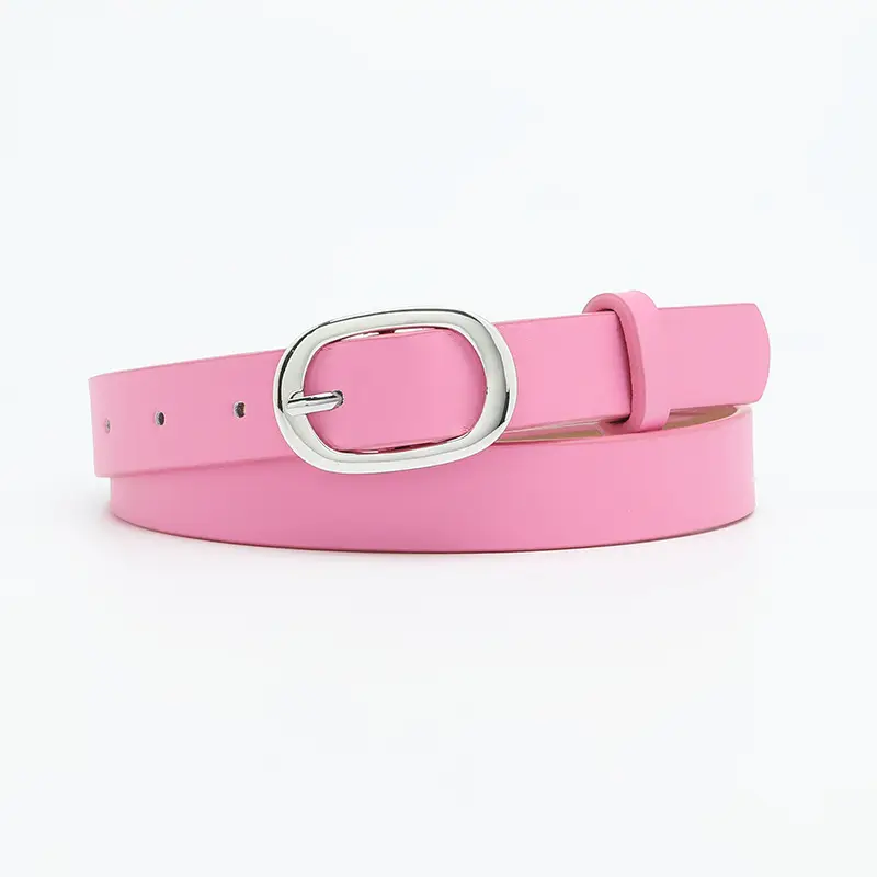 New Women's Belt Oval Silver Buckle All-match - Image 4
