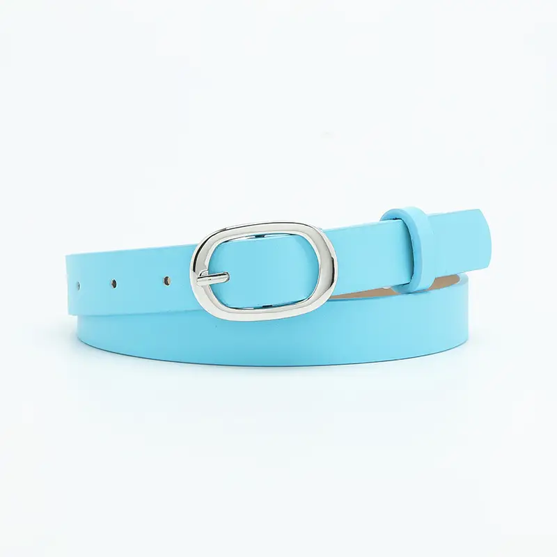New Women's Belt Oval Silver Buckle All-match - Image 5
