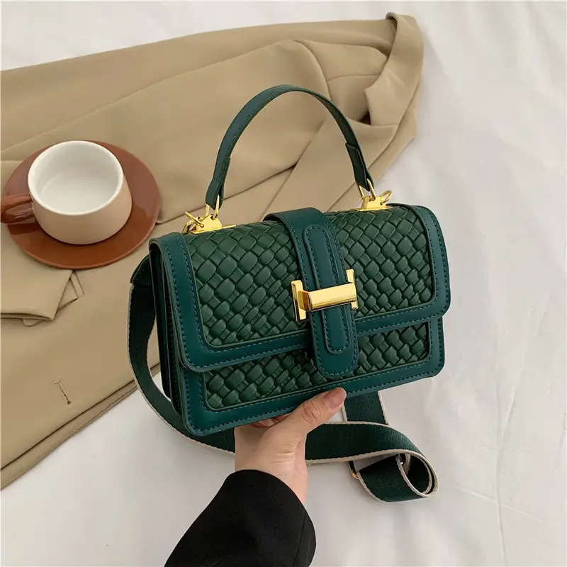 Woven Crossbody Bag Set 5 Pcs Multi Color - Image 5