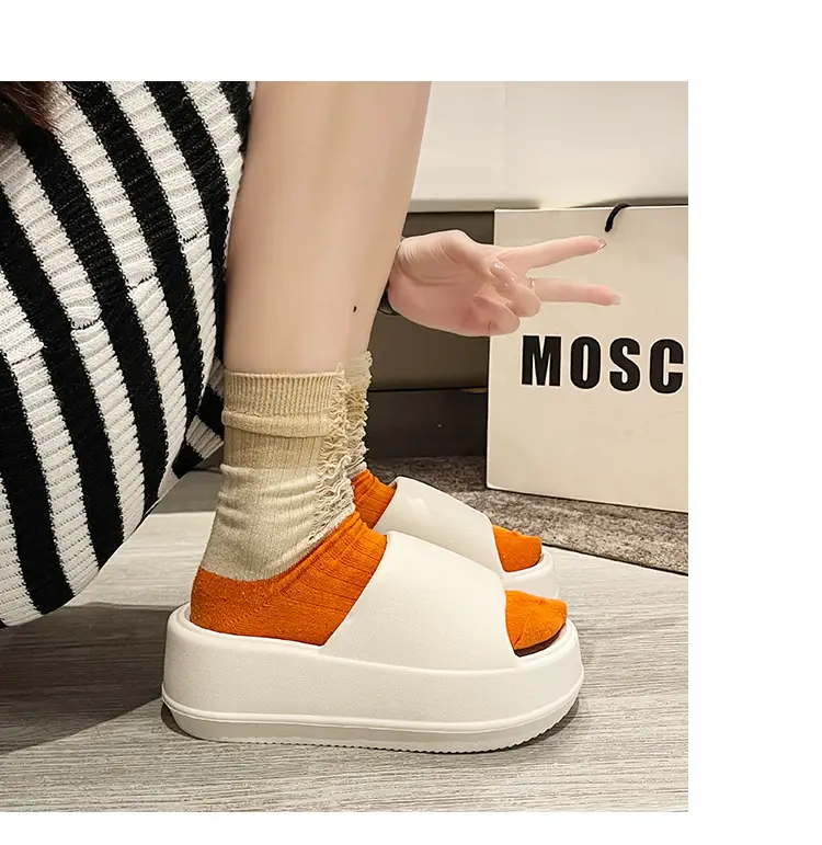 6.0cm Slip-on Feeling Slippers Women's Summer Outer Wear Increased Thick Bottom 2024 New Fashion Non-slip Eva Sandals — feature 13