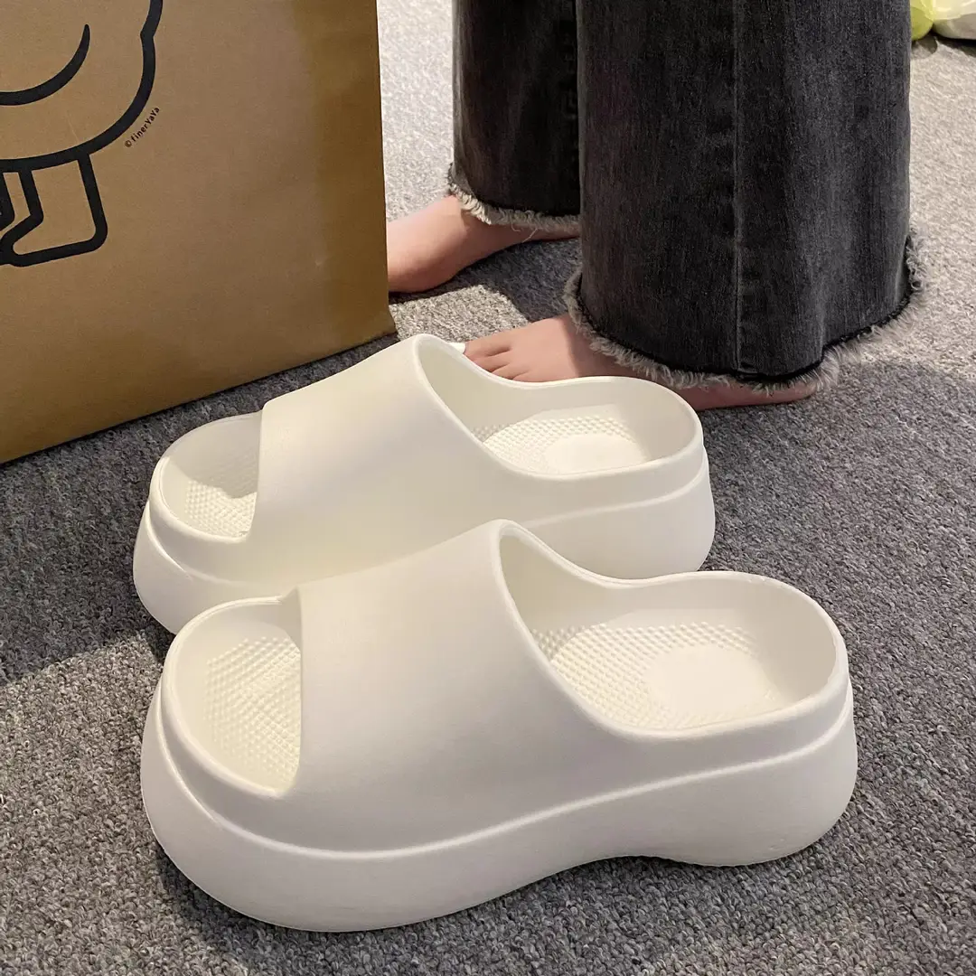 6.0cm Slip-on Feeling Slippers Women's Summer Outer Wear Increased Thick Bottom 2024 New Fashion Non-slip Eva Sandals - Image 4