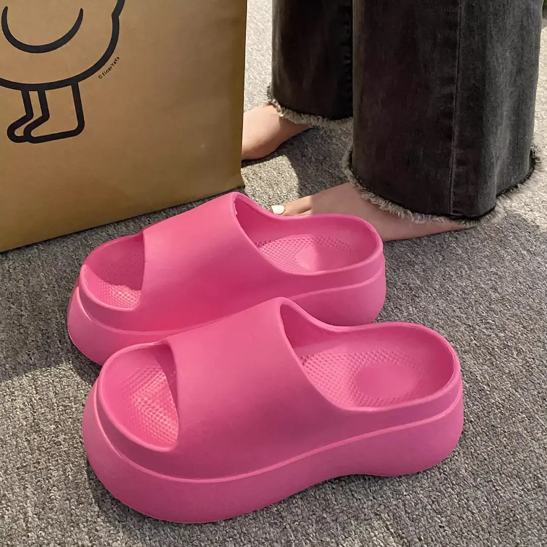 6.0cm Slip-on Feeling Slippers Women's Summer Outer Wear Increased Thick Bottom 2024 New Fashion Non-slip Eva Sandals - Image 6