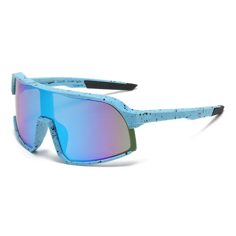 Men's Windproof Sand Sunglasses Red White - Image 8