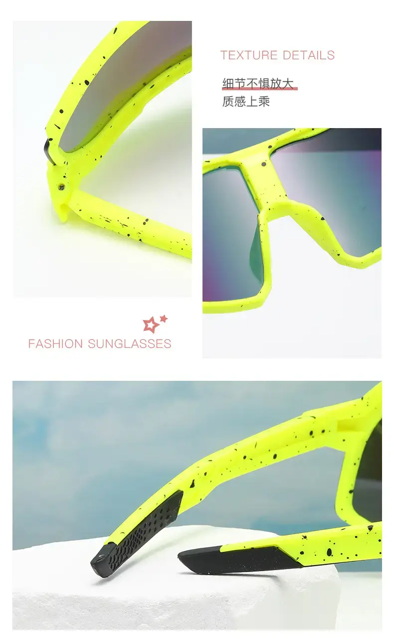 Men's Windproof Sand Sunglasses Red White β feature 4