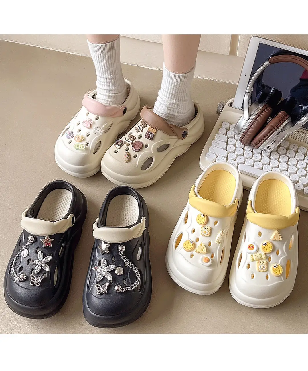 Women's Clogs with Thick Soles, Summer 2026 New Model, Non-Slip Home and Beach Eva Sandals, Slippers for Women, Suitable for Outdoor Wear — feature 22