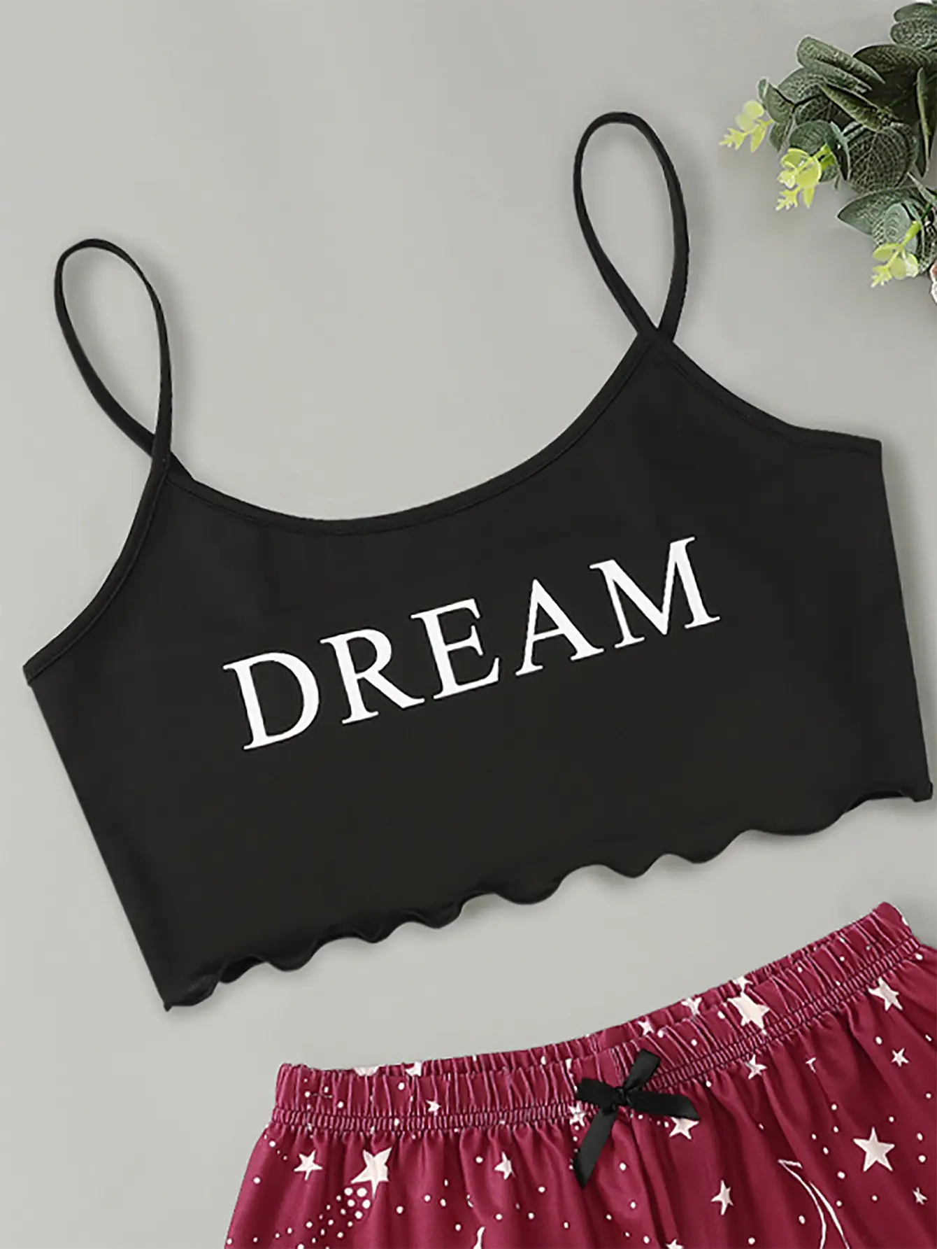 Women's 2024 Dream Vest Shorts Set Black Red — feature 19