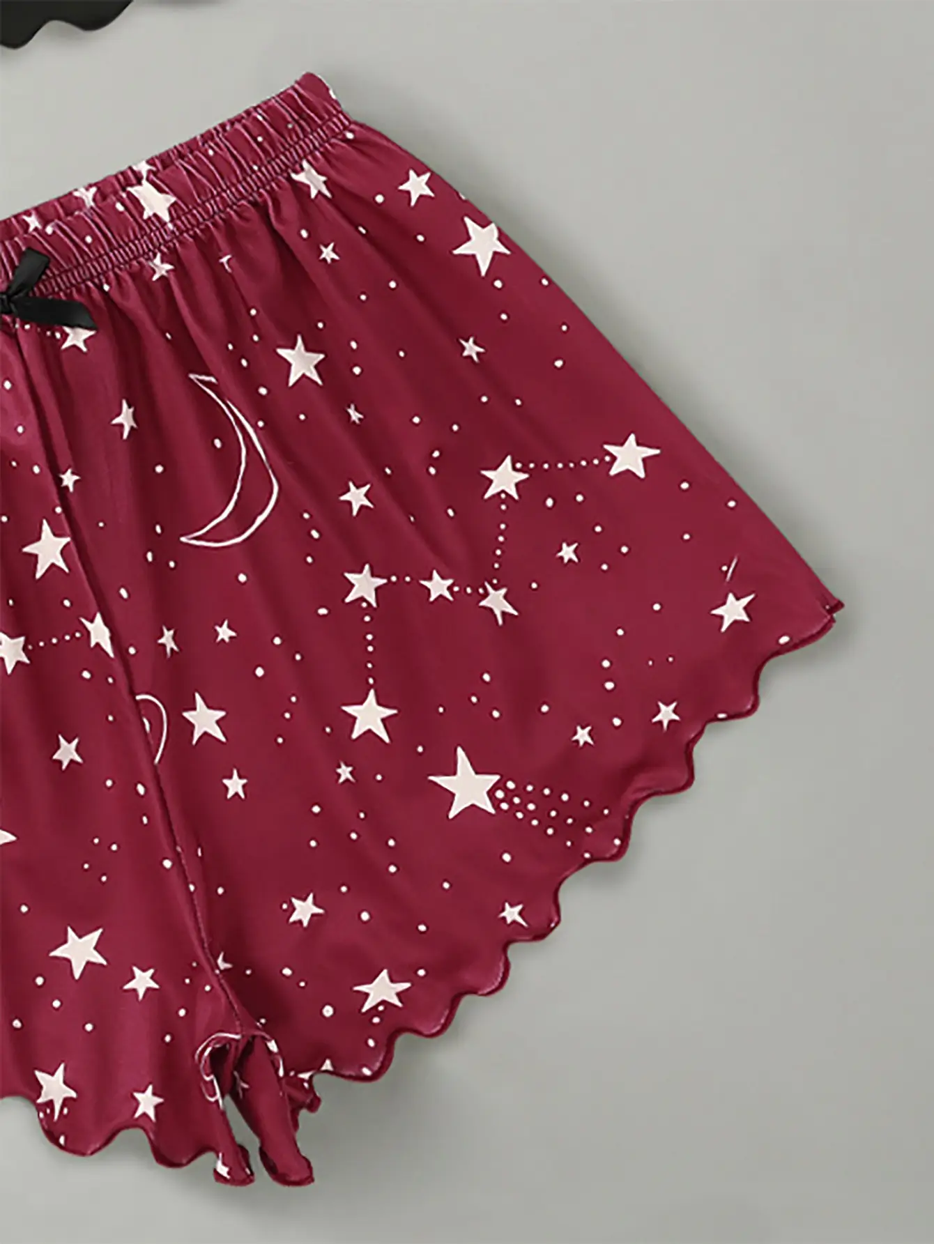Women's 2024 Dream Vest Shorts Set Black Red — feature 20