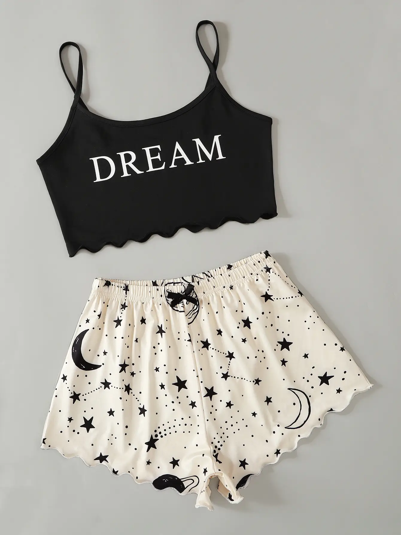 Women's 2024 Dream Vest Shorts Set Black Red — feature 6