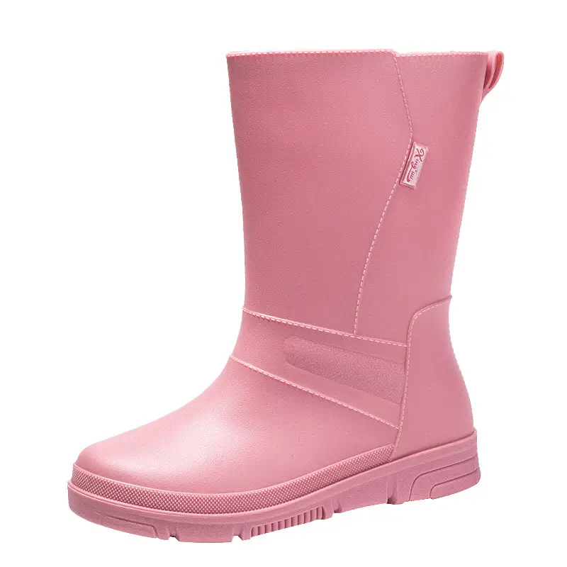 New Rain Boots Fashion Women's Rain Boots Outer Wear Adult Middle Tube Non-slip Soft Bottom Water Shoes Kitchen Work Waterproof Rubber Shoes