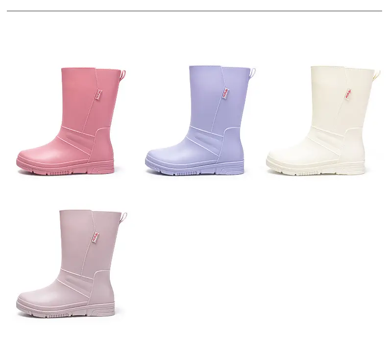New Rain Boots Fashion Women's Rain Boots Outer Wear Adult Middle Tube Non-slip Soft Bottom Water Shoes Kitchen Work Waterproof Rubber Shoes — feature 3