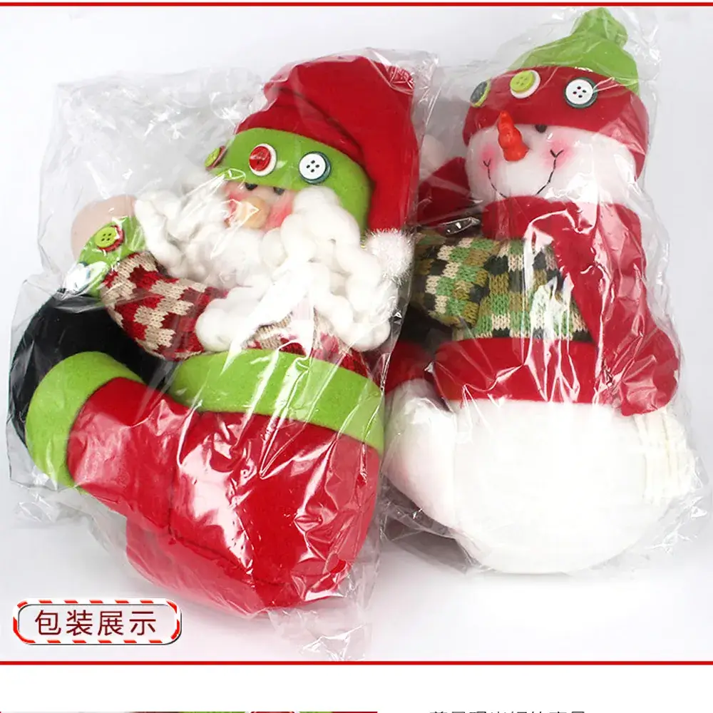 Knitted Snowman Christmas Decorator Red Green - Image 6