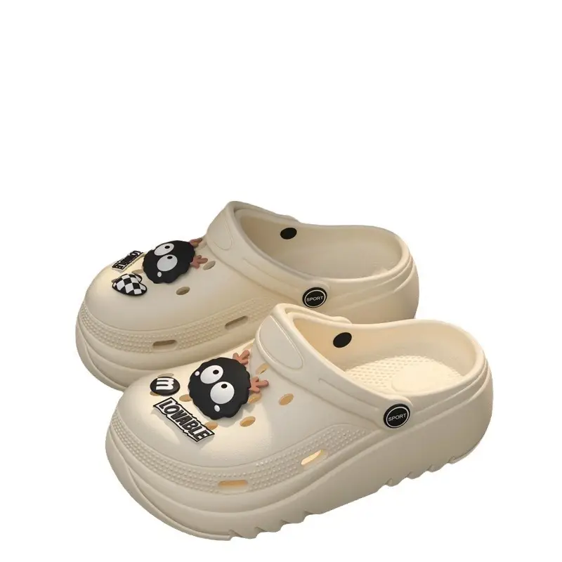 Thick-soled hole shoes women's outdoor summer 2024 new cute height-increasing sandals non-slip deodorant eva slippers